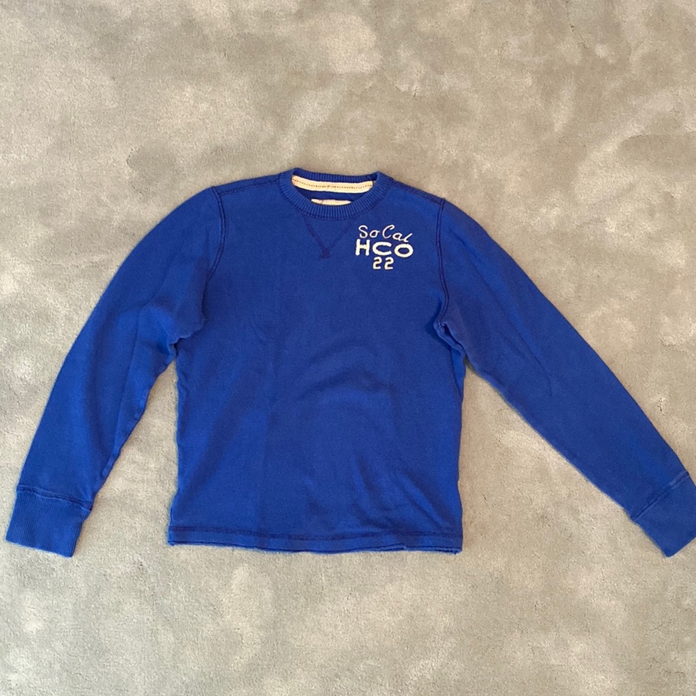 Hollister Long Sleeve Logo Graphic T-Shirt | Color: Blue | Size: Medium